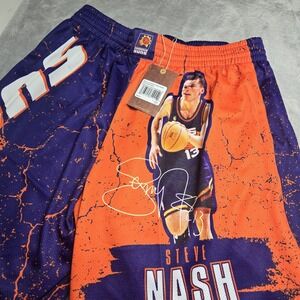 Mitchell & Ness Steve Nash Suns Shorts XL Player Burst Mesh Phoenix NBA NWT HWC
